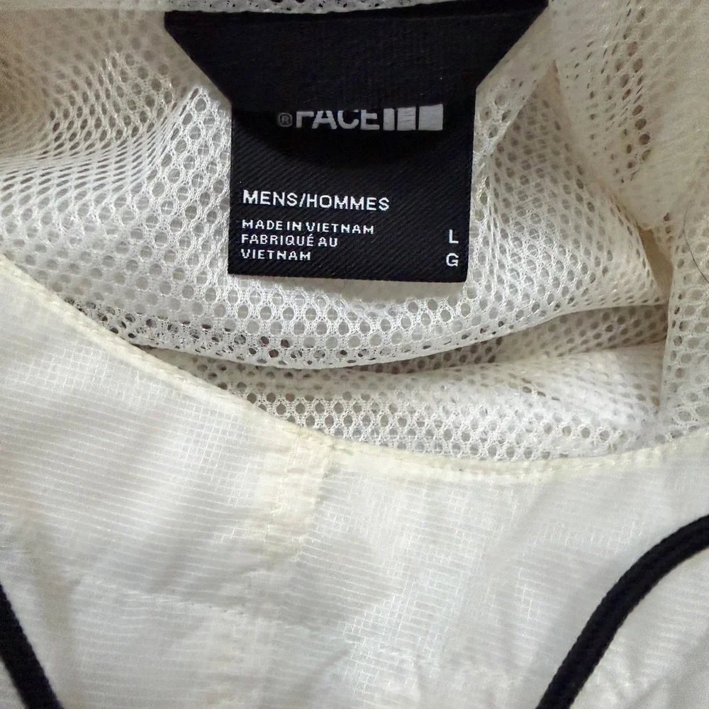 The North Face White Hooded Pullover Windbreaker